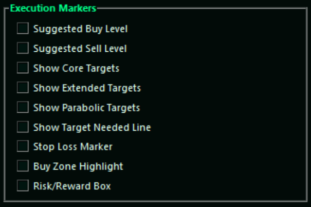 NEO execution marker controls